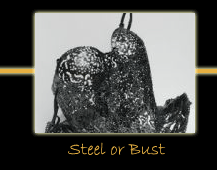 steel or bust steel sculpture by canadian sculptor hilary clark cole