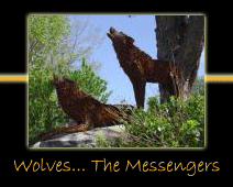 wolves the messengers steel sculpture by canadian sculptor hilary clark cole