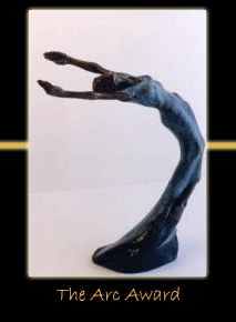 the arc award bronze sculpture by canadian sculptor hilary clark cole